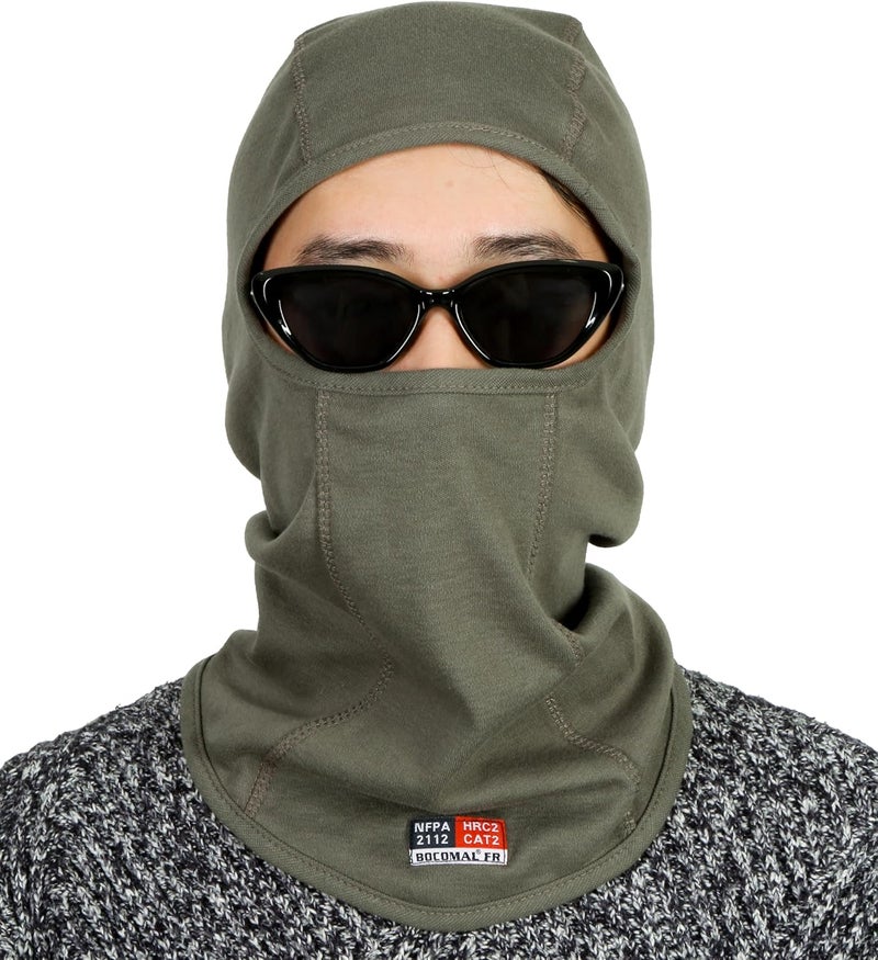 BOCOMAL FR Balaclava Face Mask 7oz Flame Resistant Covering Welding Hood Arc Rated NFPA2112 CAT2 One Size - Image 2